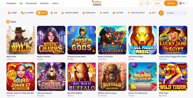 boho casino Gameplay